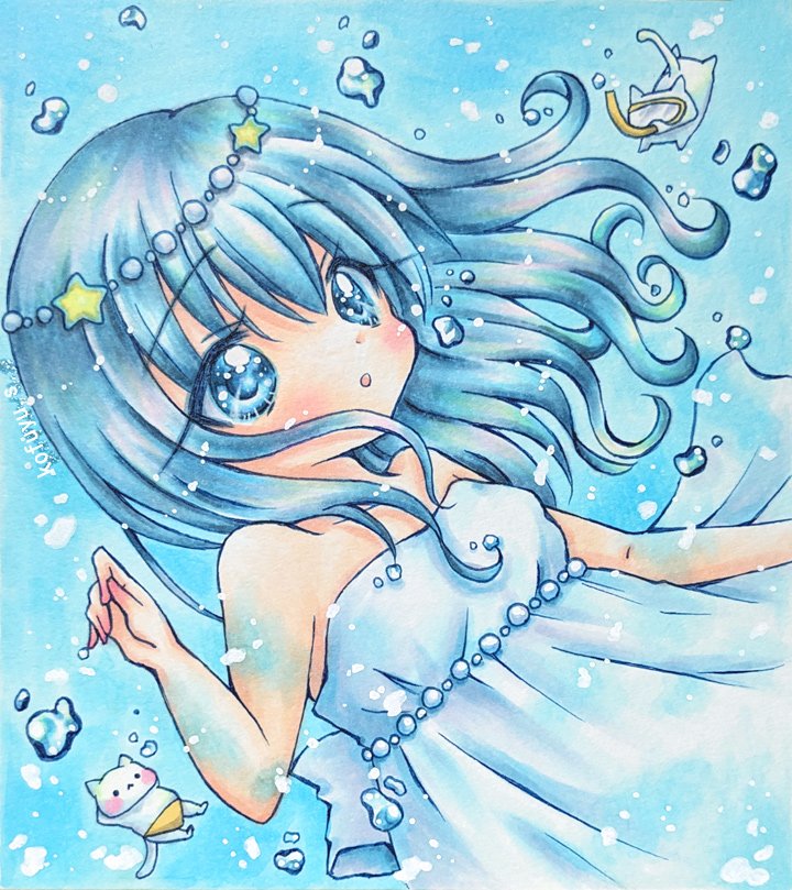 1girl solo long hair looking at viewer blush blue eyes hair ornament  illustration images