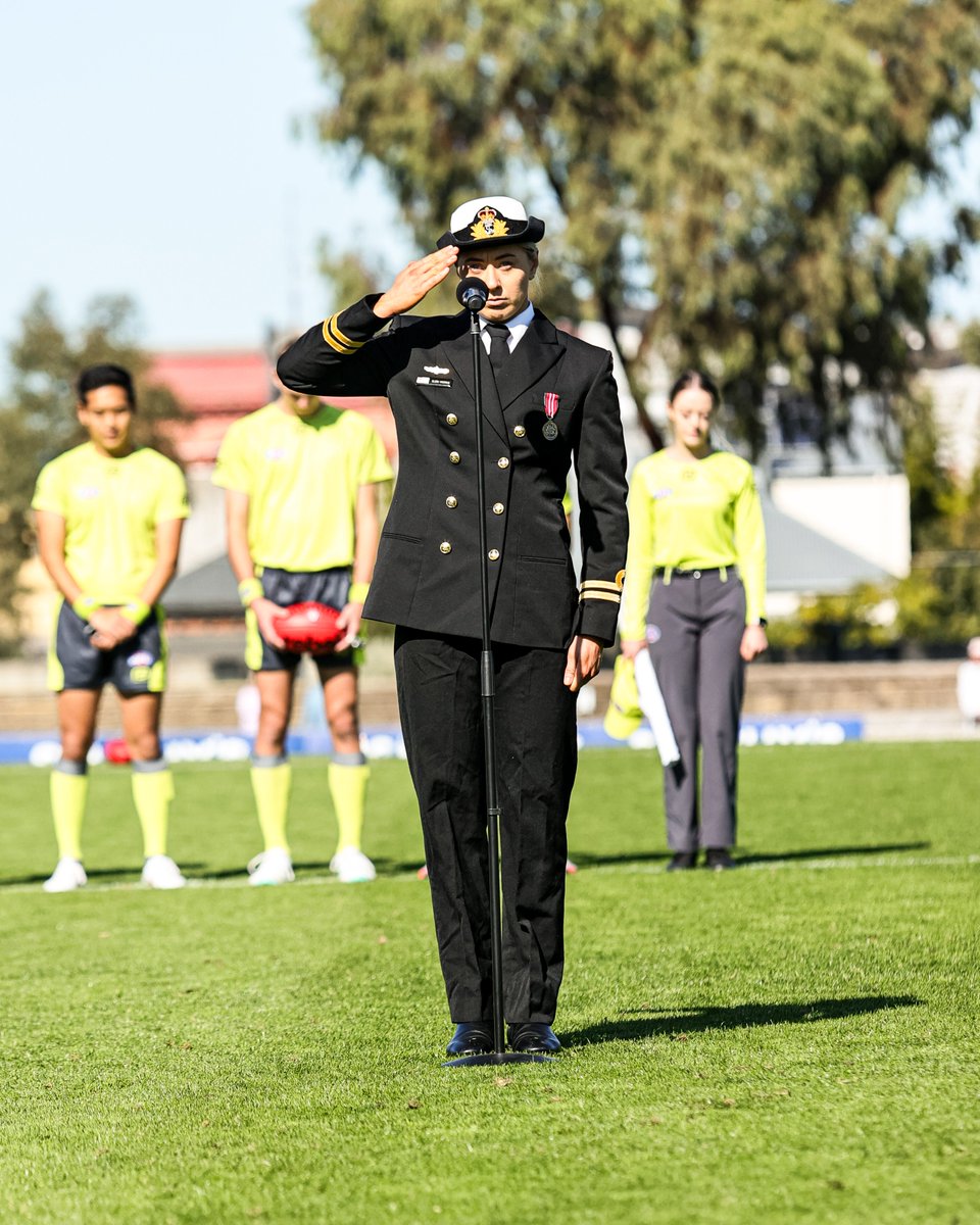 A lovely reading of the Ode before today's VFLW clash against Essendon by our very own Eleri Morris. Eleri serves as a Lieutenant and Marine Engineer in the Australian Navy while also preparing for her second AFLW season at the Club.