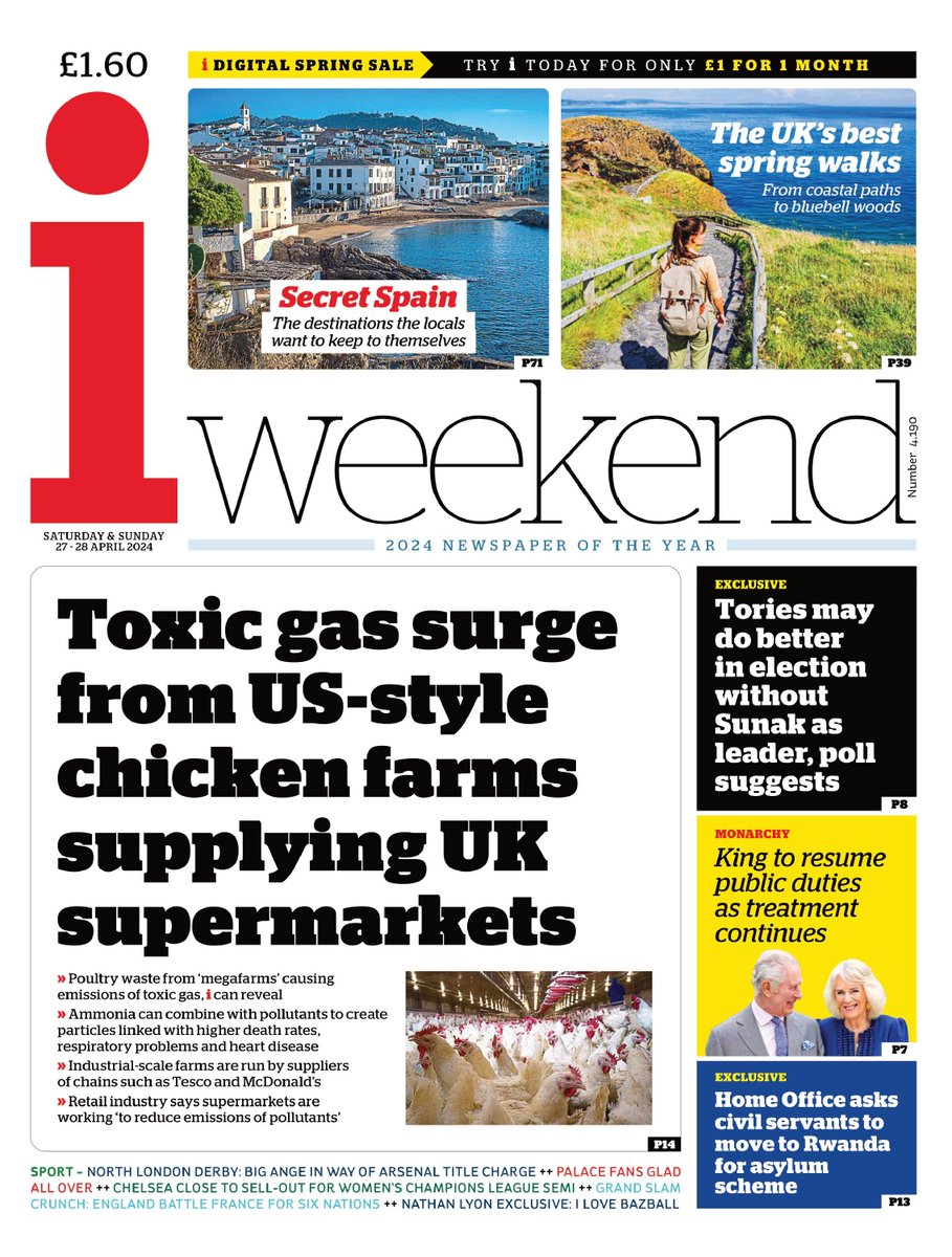 🇬🇧 Toxic Gas From US-Style Chicken Farms Supplying UK Supermarkets ▫Regulators are concerned about the increased localisation of ammonia pollution in ‘megafarming hotspots’ ▫@luciemheath @Andrew_Wasley ▫is.gd/eJsPUx 👈 #frontpagestoday #UK @theipaper 🇬🇧