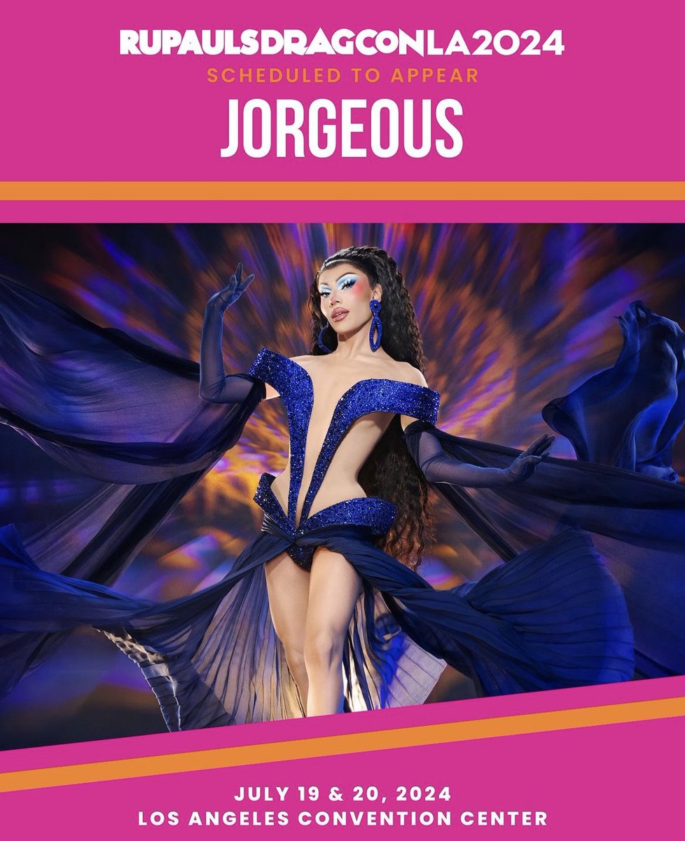 Jorgeous is announced to appear at RuPaul’s DragCon LA 2024.