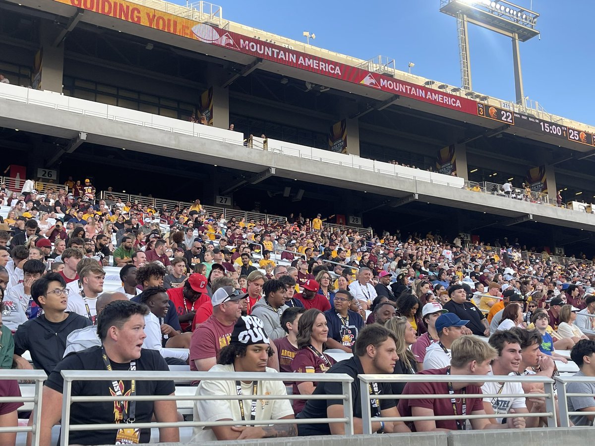 Fans spending their Friday night at the Arizona State spring game