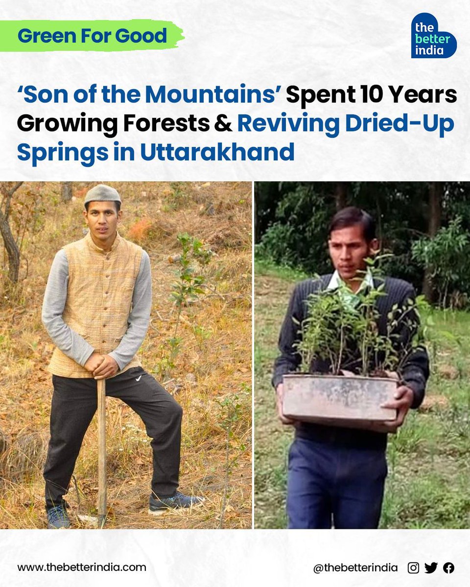 Did you know a single man is revolutionising the way we save forests in Uttarakhand? 

#GreenWarrior #Uttarakhand #NatureConservation #Hero #WaterConservation #LifeChanger #InnovationMeetsTradition #Sustainability #Inspiration