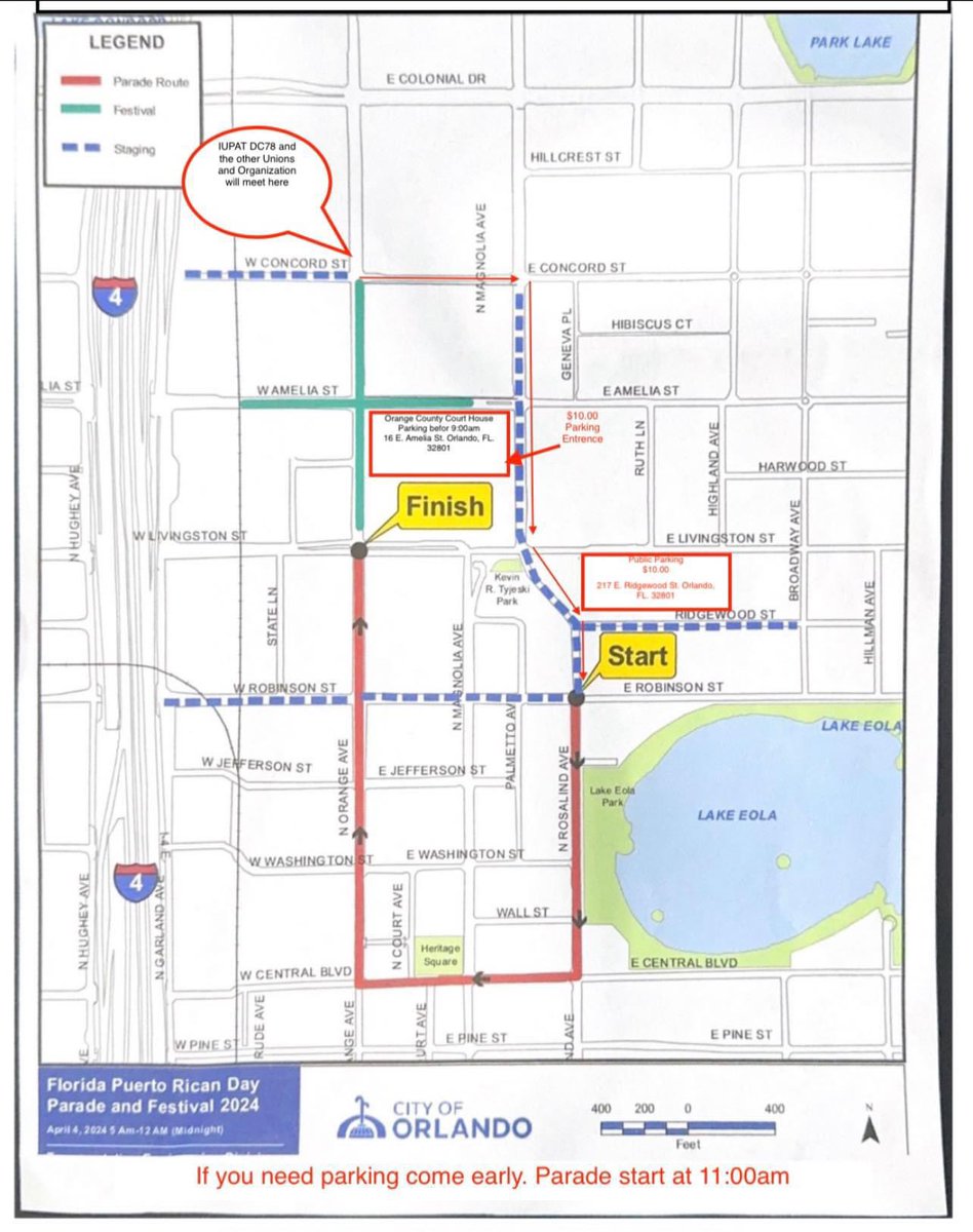 Celebrate culture and community at the 2024 Florida Puerto Rican Parade & Festival tomorrow, Saturday, April 27. Parade starts at 11AM! 🇵🇷 Following the parade, the festival will take place at the endpoint of the parade, with festivities lasting until 10pm. 📸 Parade map.