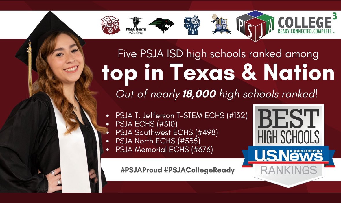 Proud Principal! I am honored to lead a campus that has such a great ranking in Texas and the Nation! Go Bears ! 🐻🅰️