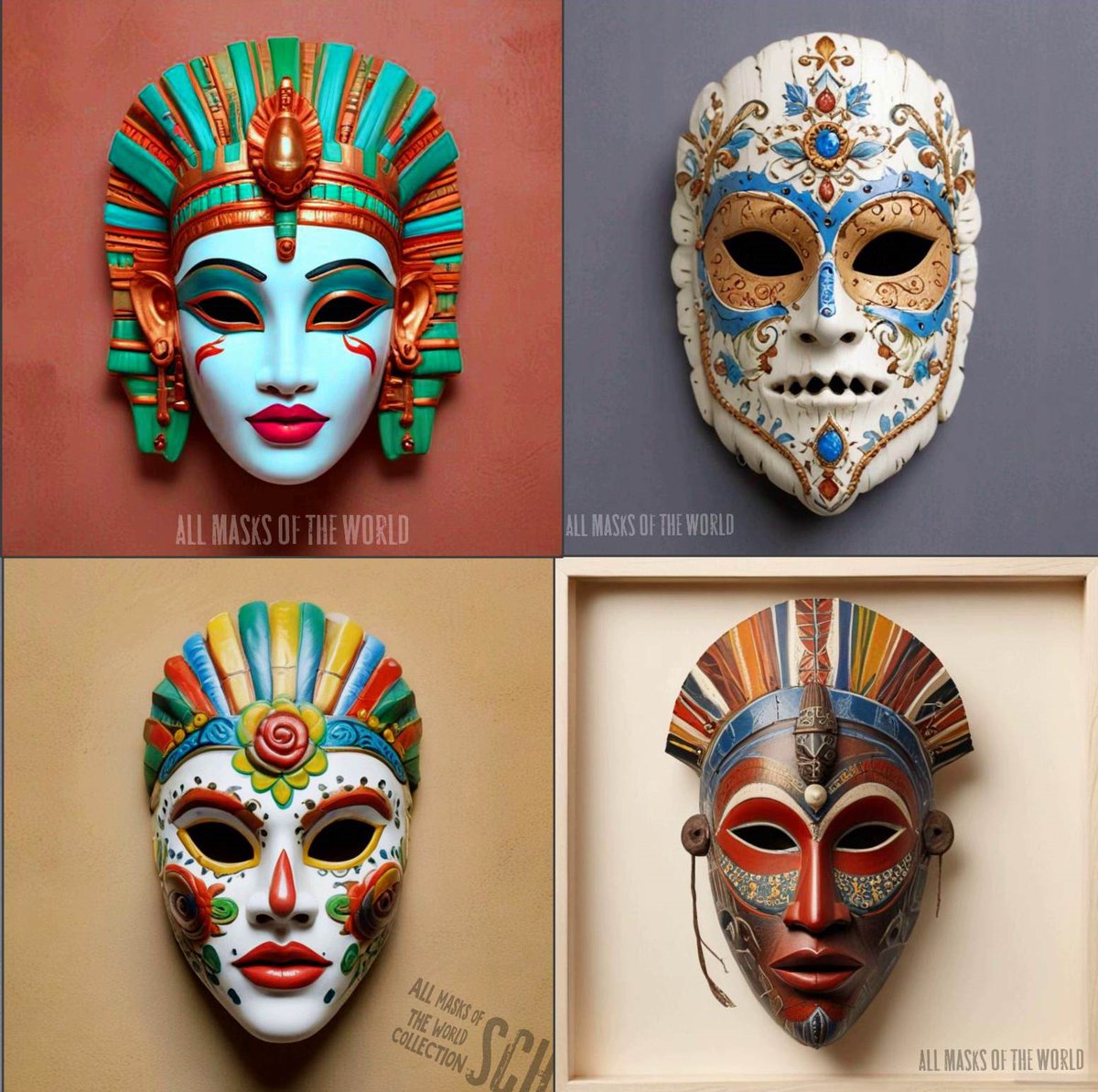 #AfricanArt #African #masks #AIart