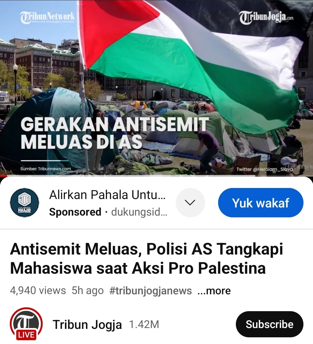 Untuk para jurnalis Indonesia, tolonglah, perbanyak riset, jangan membeo media Barat, menyebut ini aksi 'antisemit'. Ada banyak wawancara dengan mahasiswa & dosen Yahudi yg mendukung aksi demo pro-Palestina ini. Anti-Zionis, bukan anti-Semit.