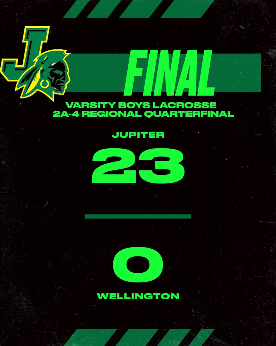 Warrior boys lax starts regional round of playoffs with a convincing win over Wellington. JUP plays well on both ends and moves on to regional semifinal on Wednesday at home. Game time will be at 7 pm against a TBD opponent. Go Warriors! #onetribe #warriorpride