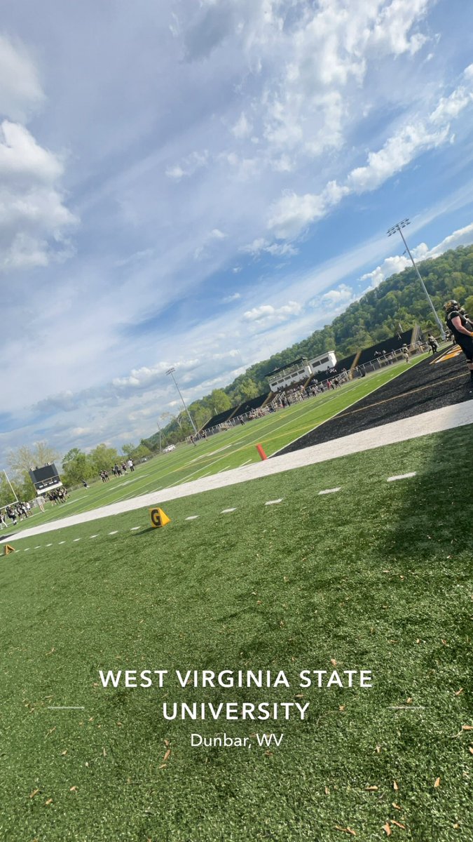 bchampion_60's tweet photo. Thank you @WvsuFootball for the invite to the Spring Game. Hope to be back soon! @CoachMux @jerimiahMjack_ @CoachPenn @CoachDM26 @toby_lux https://t.co/1TKRFnJ5ye