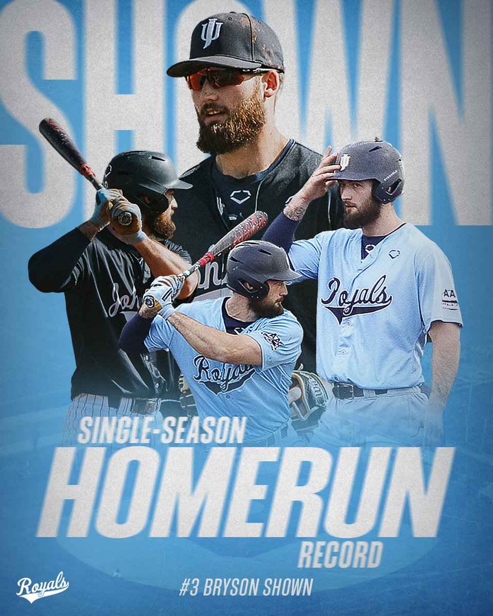 Along with qualifying for the conference tournament tonight, Bryson Shown also sets the 𝑺𝑪𝑯𝑶𝑶𝑳 𝑹𝑬𝑪𝑶𝑹𝑫 for the 𝑴𝑶𝑺𝑻 𝑯𝑶𝑴𝑬-𝑹𝑼𝑵𝑺 in a single season!

#RoyalPride | #ForTheU