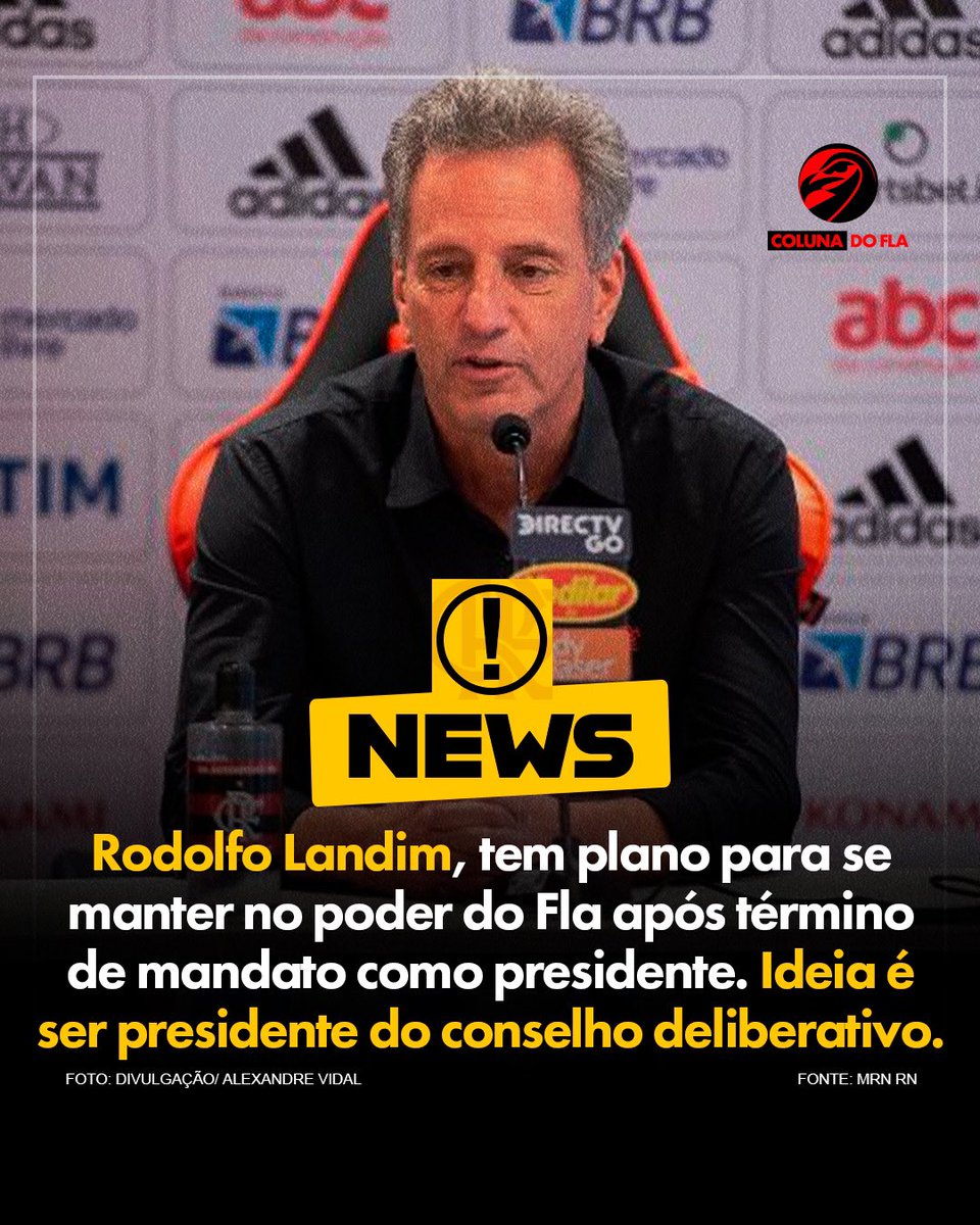 👀 DESEJO DE FICAR! Rodolfo Landim tem plano para se manter no poder do Flamengo após término de mandato como presidente. Ideia é ser presidente do conselho deliberativo. 🗞️ MRN RN