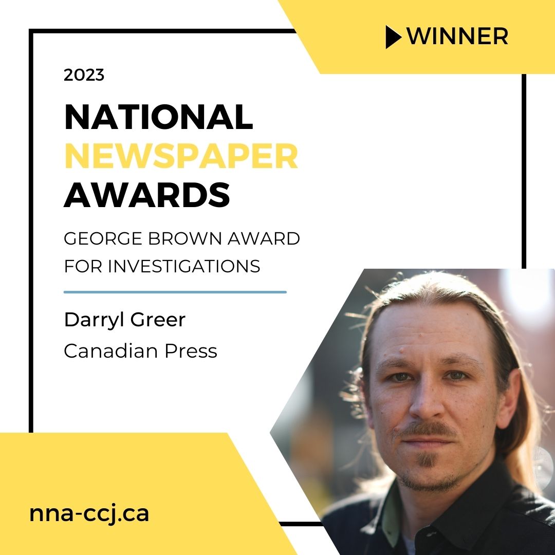 Congratulations Darryl Greer @CanadianPress