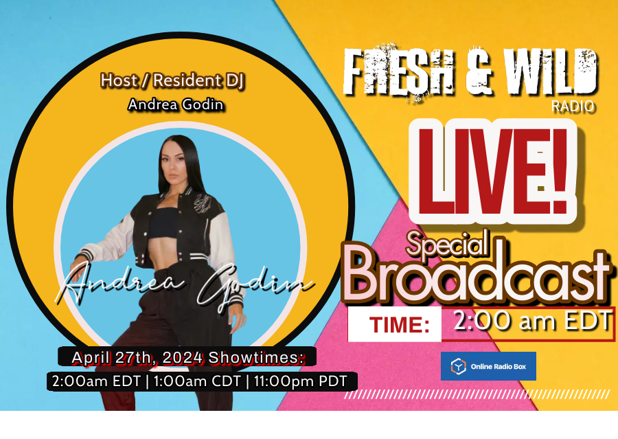 📢Join Us! Tonight for a Special Live! Radio Broadcast on Chill Lover Radio | Saturday, April 27th, 2024, | Fresh & Wild Radio 🔴Live! | Host/Resident DJ | @andreagodin USA Showtimes 2:00am EDT | 1:00am CDT | 11:00 pm PDT ⤵ Listen Live! onlineradiobox.com/us/chilllover/…