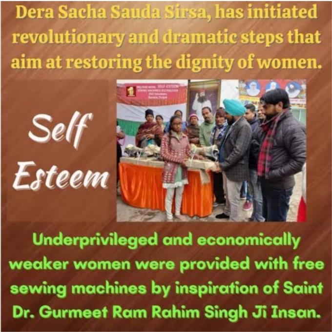 Females are still dominated by males as we have patriarchal society being followed since ages To improve this Saint Dr MSG, has initiated effective steps like Free education, Respect Motherhood, Self Defense training that aim at restoring the Self Esteem and #WomenPower