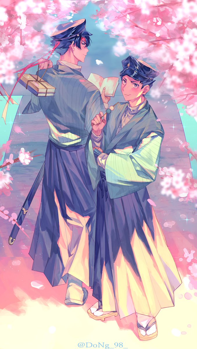 「桜#龍アソ 」|鶇のイラスト