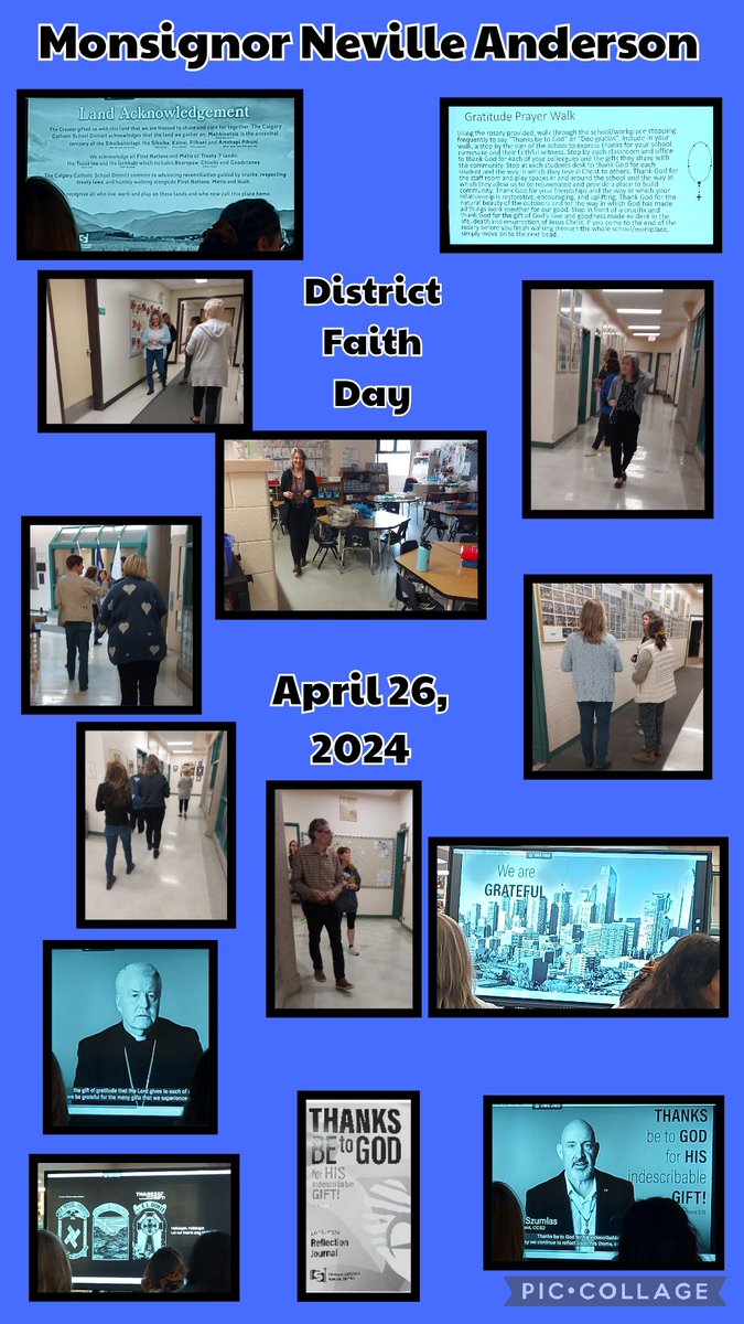 Staff celebrated District #FaithDay starting with Mass @RCAscensionYYC As a Staff Service Project, we filled 194 Snack bags for the Mustard Seed. We also went on a Gratitude Walk throughout the school.'Thanks Be to God for His Indescribable Gift ' #IBelieveinCatholicED @CCSD_edu