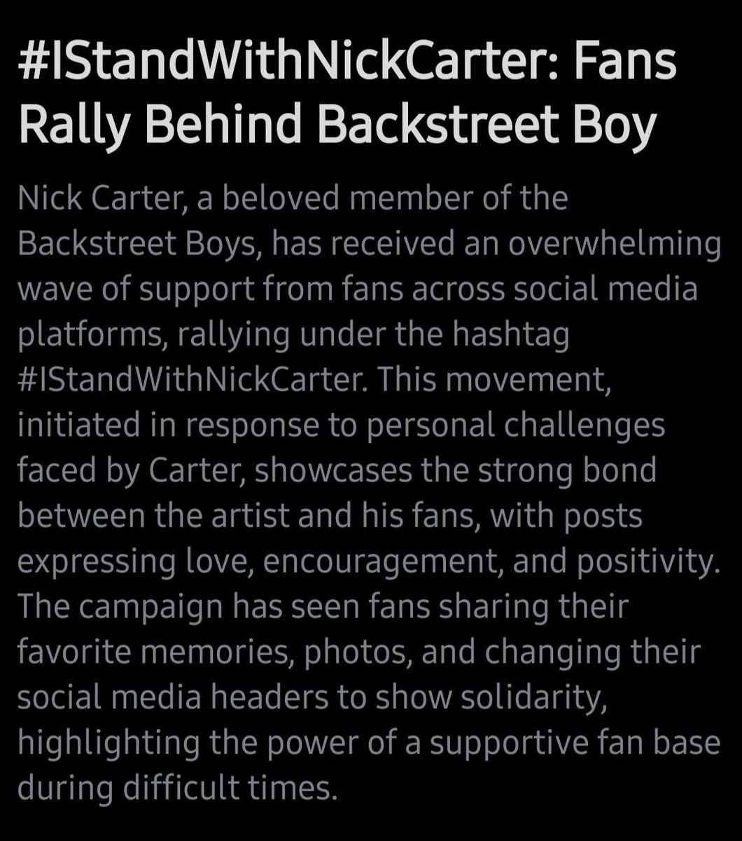 nickgirl_BE's tweet image. #BSBArmy and #NCArmy are the best solid fans of the entire world. We can have diffrences or even argue but when it comes to the boys we are all sticking together! Together we are strong and
#WeGotYou 
#IStandWithNickCarter