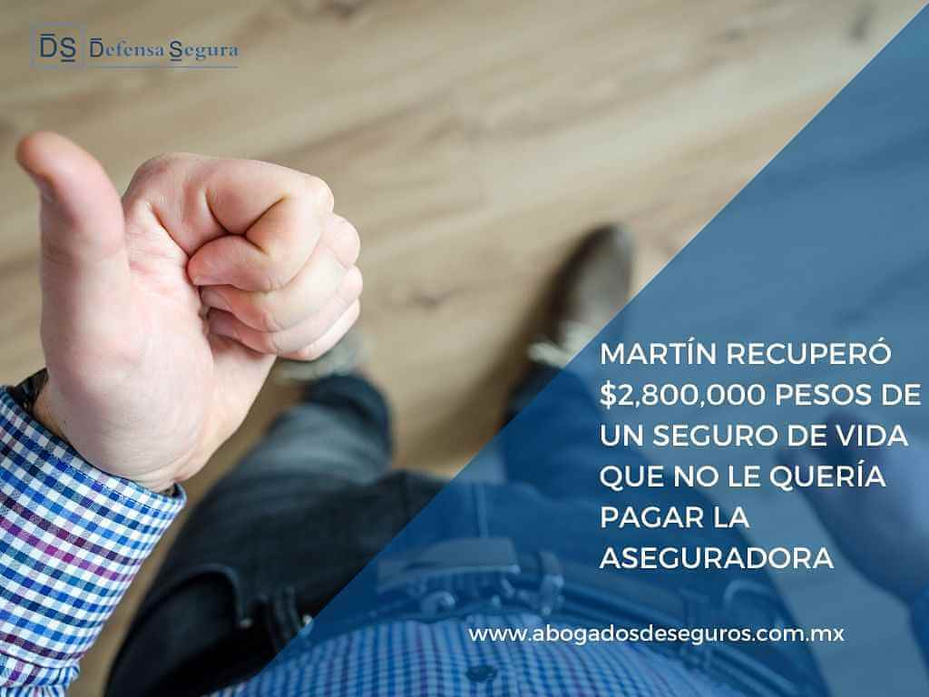 Martín recuperó $2,800,000 pesos de un seguro de vida que no le quería pagar la aseguradora 

#CasosDeÉxito                                            bit.ly/3KwXGxx