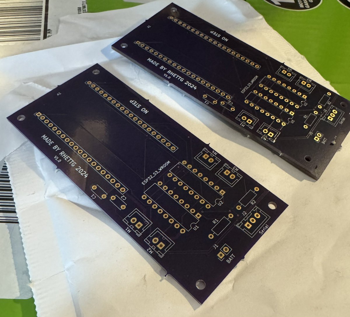 It’s here! My very first PCB design. Thanks @oshpark