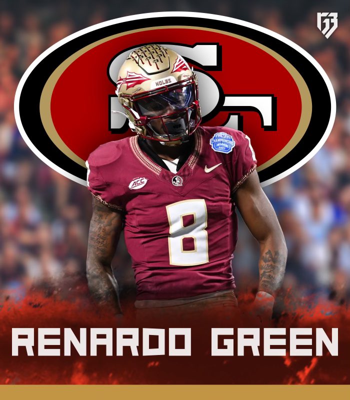 Renardo Green was that dude at @FSUFootball Watch his tape and you see no wasted movement, disciplined eyes and a IDGAF who you are playing attitude. He played for one of the best DC’s in the country in @CoachAdamFuller and he will be ready to make a FULLER IMPACT for the @49ers