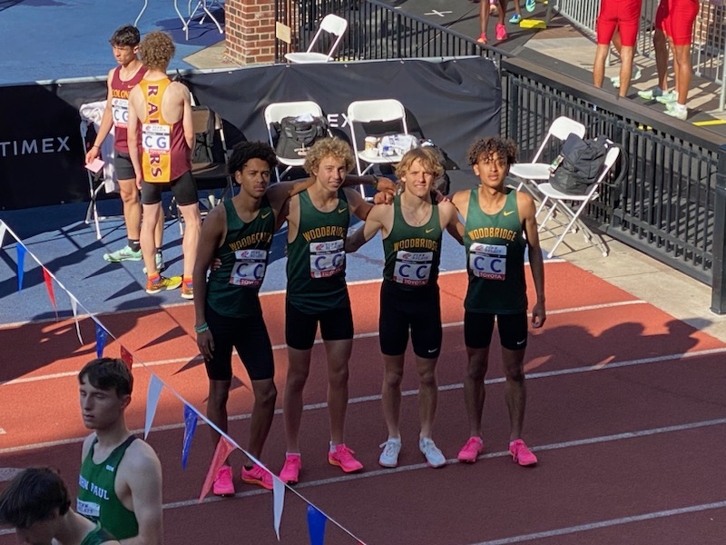 4x800 Championship of America tomorrow! This team handled their business and advances to the COA race! Congrats, Cameron McDuffie, Owen Renquist, Nathanael McMahon, Hayden Goodman.