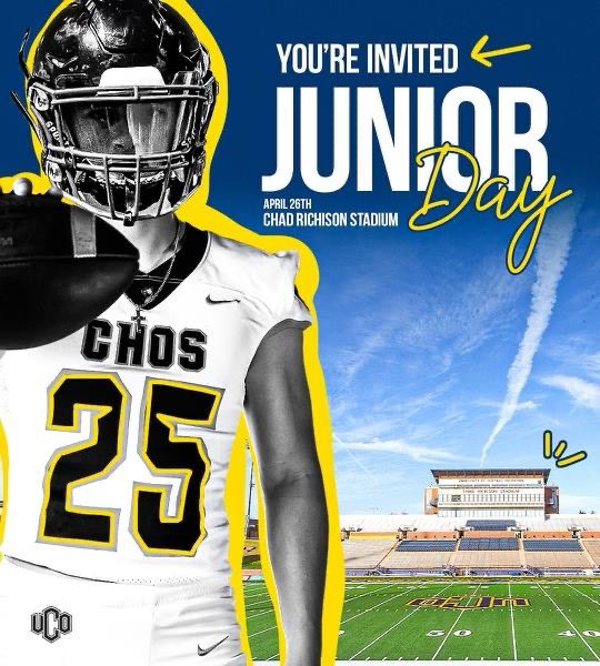 jack_hartman6's tweet photo. Had another great junior day visit at UCO thank you for having me out to meet everyone and see the facilities @AdamDorrel @CoachDDudley @Coach_Swanson1 look forward to being back! @UCOFootball https://t.co/pIHmlwvtyt