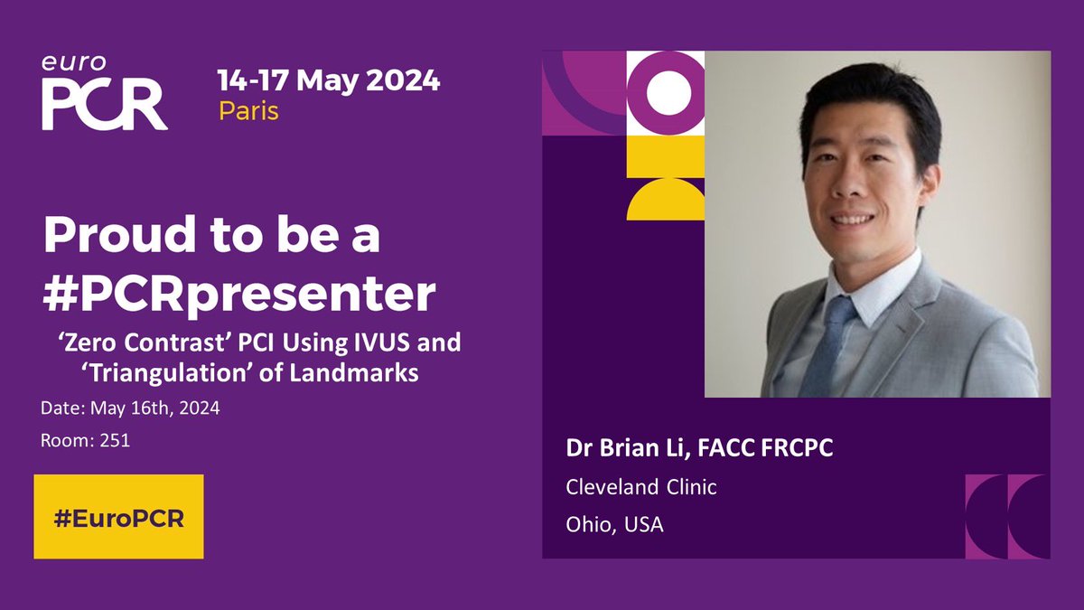 Brian Li (@brianli_md) on Twitter photo I'm excited to have the opportunity to present at EuroPCR in Paris this year, where I'll be discussing innovative "Zero-Contrast" PCI techniques with HD-IVUS. Looking forward to sharing and learning from fellow experts #IVUS #Cardiology #MedTech #EuroPCR #pcrpresenter <a href="/PCRonline/">PCRonline 🫀</a> I'm excited to have the opportunity to present at EuroPCR in Paris this year, where I'll be discussing innovative "Zero-Contrast" PCI techniques with HD-IVUS. Looking forward to sharing and learning from fellow experts #IVUS #Cardiology #MedTech #EuroPCR #pcrpresenter <a href="/PCRonline/">PCRonline 🫀</a>