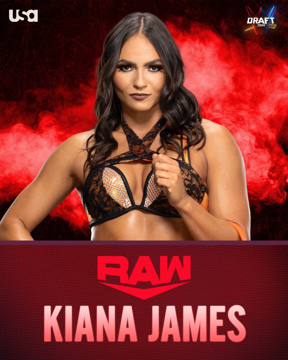 We’re going to love seeing Kiana James on Monday nights! #WWERaw #WWE #WWEDraft @kianajames_wwe