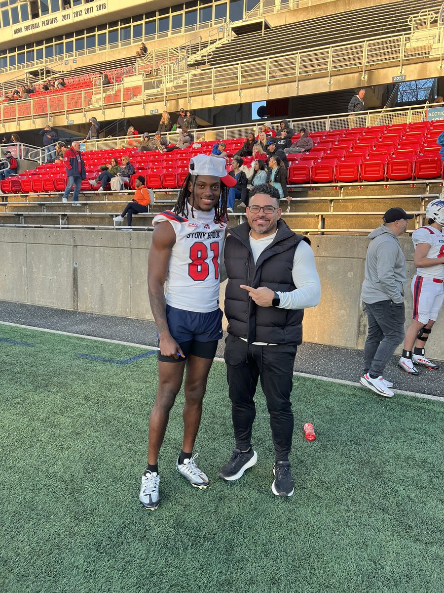 At the Stony Brook Spring Football game with a few Speed Island athletes! @StonyBrookFB