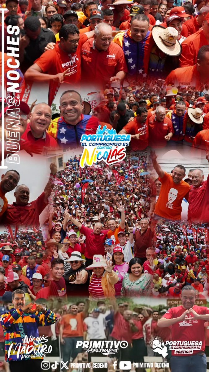 Feliz Noche 🌃 #Portuguesa

“El único que puede mover Pueblo de un instante para otro es el chavismo, son las fuerzas revolucionarias, es Nicolás Maduro, es Chávez, es la Revolución, nadie más” Diosdado Cabello.
#GestiónPortuguesa2023
#IgualdadYJusticiaSocial
#MaduroAmorALaPatria