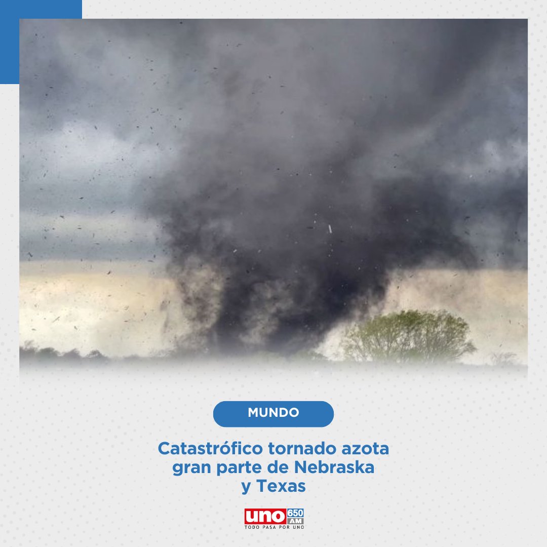 IMPRESIONANTE 😱|Temporada de tornados en Estados Unidos 🌪️Este viernes, terribles tornados azotaron partes del este de Nebraska y el noreste de Texas, mientras una tormenta severa de varios días se intensificaba en el centro de Estados Unidos. ➡️Según el Servicio…