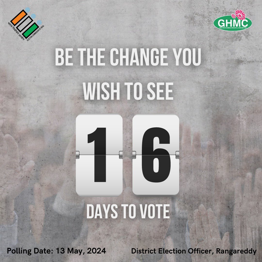 Be the change 
#Vote #SVEEP #votereducation 
@CollectorRRD @CommissionrGHMC @CEO_Telangana