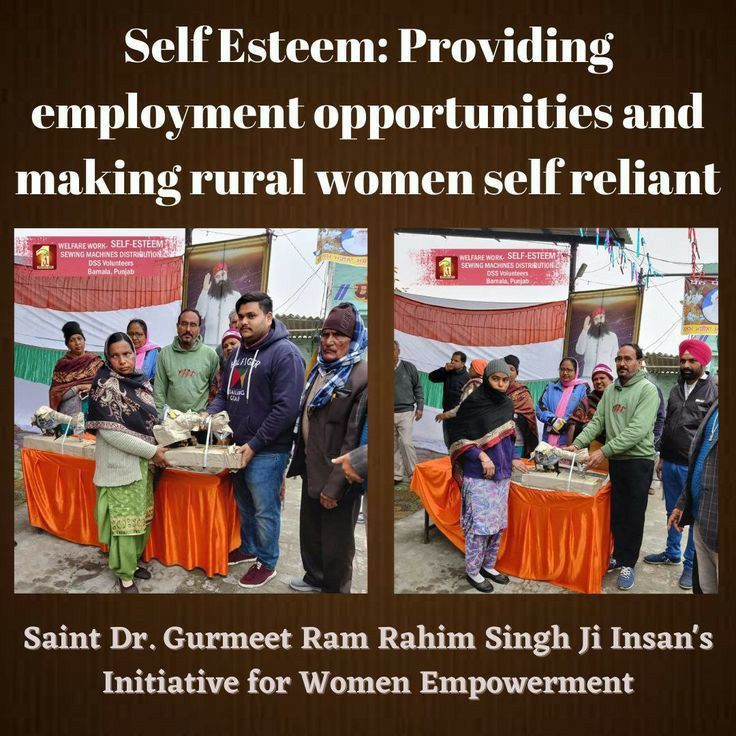 Self Esteem: Providing Employment opportunities and making rural women self reliant 
#Womenpower
Saint Dr MSG