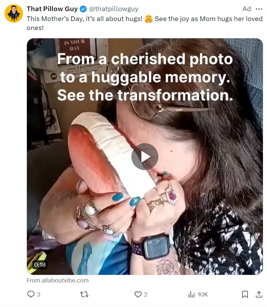 @collectdust First, I'm sorry about your mother's limited capacity to love. Second, this ad appeared in your thread and it's proof positive that Musk's algorithms are REALLY bad.