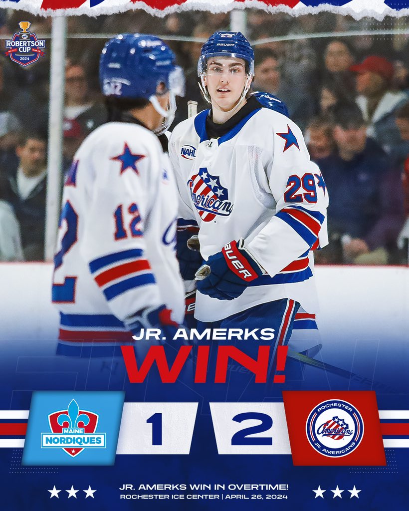 THE JR. AMERICANS WIN GAME 3 IN OVERTIME!!! 

CLAY O’DONNELL THE HERO!!! WE WILL SEE YOU TOMORROW NIGHT!! #LetsGetRowdy