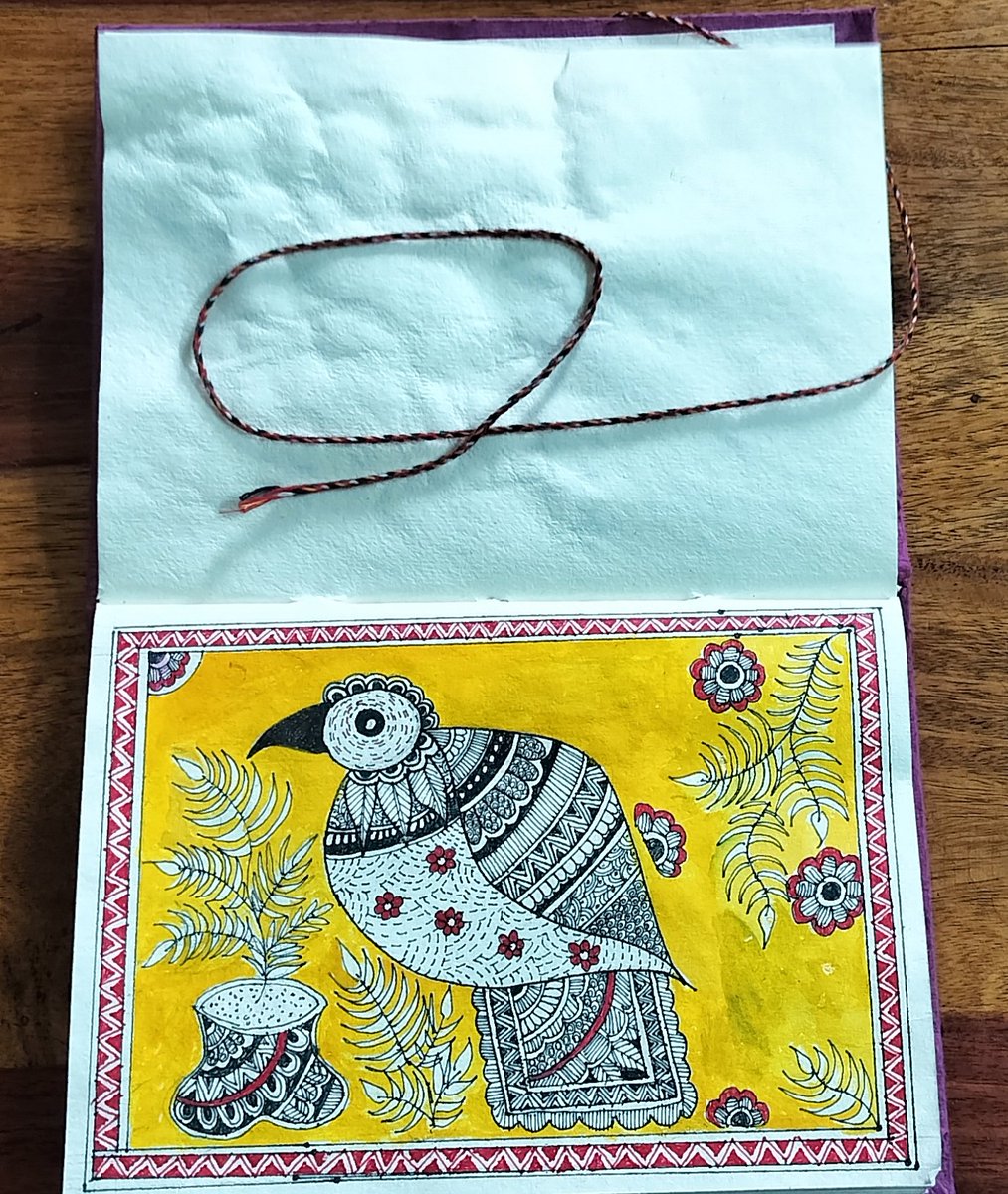 Birds , art and birds in art is my kind of therapy. #art #arttherapy #artdiary #madhubani #MorningVibes