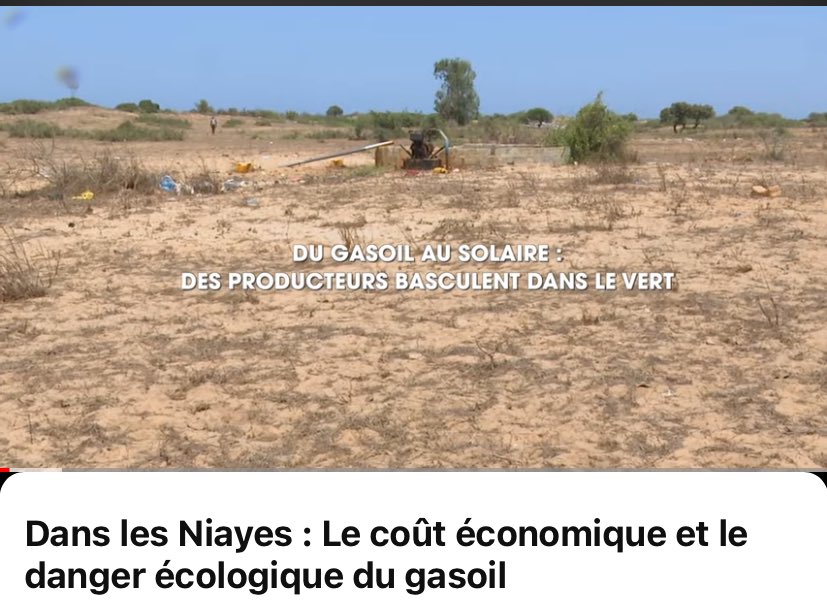 Pape Ibrahima Ndiaye (@pa_ibou74) on Twitter photo E. C ( Enjeu Climat 🌍🇸🇳) sur <a href="/itv_sn/">Itv Senegal</a> ( chaque jeudi) le reportage de la semaine : le coût économique et la menace écologique des motopompes à gasoil. Pour s’en sortir certains producteurs misent sur l’énergie solaire
👇
youtu.be/2qcTBoJWthQ?si… E. C ( Enjeu Climat 🌍🇸🇳) sur <a href="/itv_sn/">Itv Senegal</a> ( chaque jeudi) le reportage de la semaine : le coût économique et la menace écologique des motopompes à gasoil. Pour s’en sortir certains producteurs misent sur l’énergie solaire
👇
youtu.be/2qcTBoJWthQ?si…