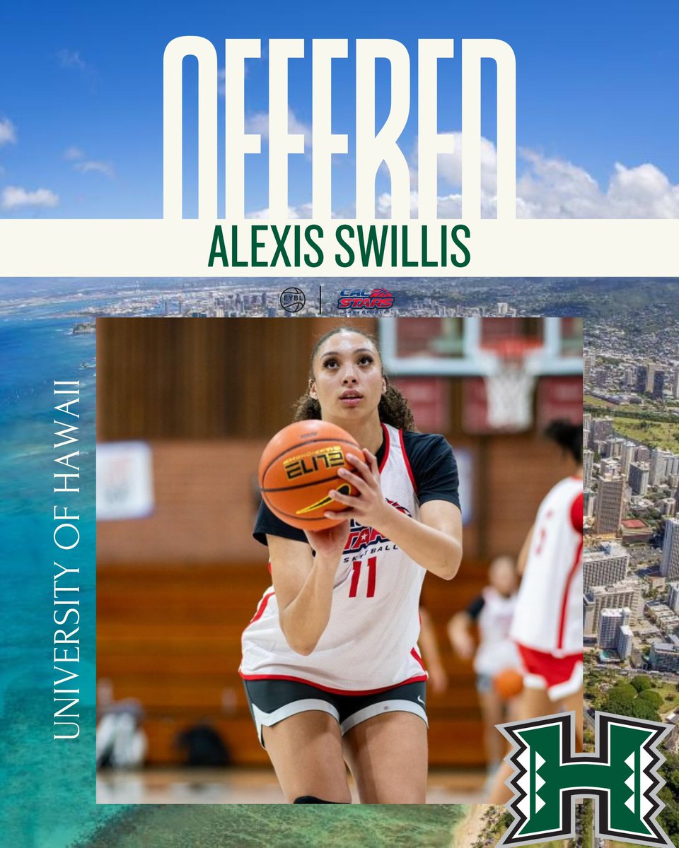 Congratulations to @AlexisSwillis on her offer from @HawaiiWBB #onetwostars