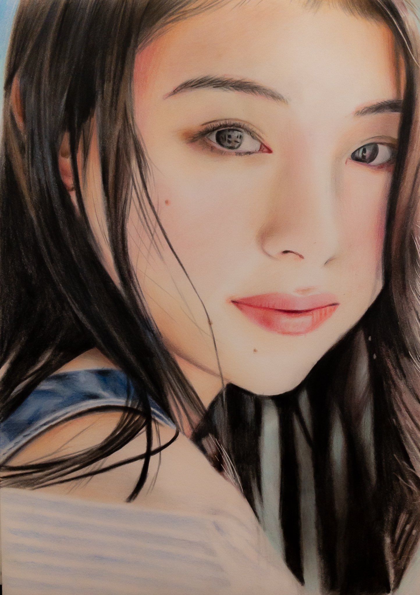 「出口夏希」　鉛筆画　原画 舞妓さんちのまかないさん #出口夏希 久しぶりに人物描きました