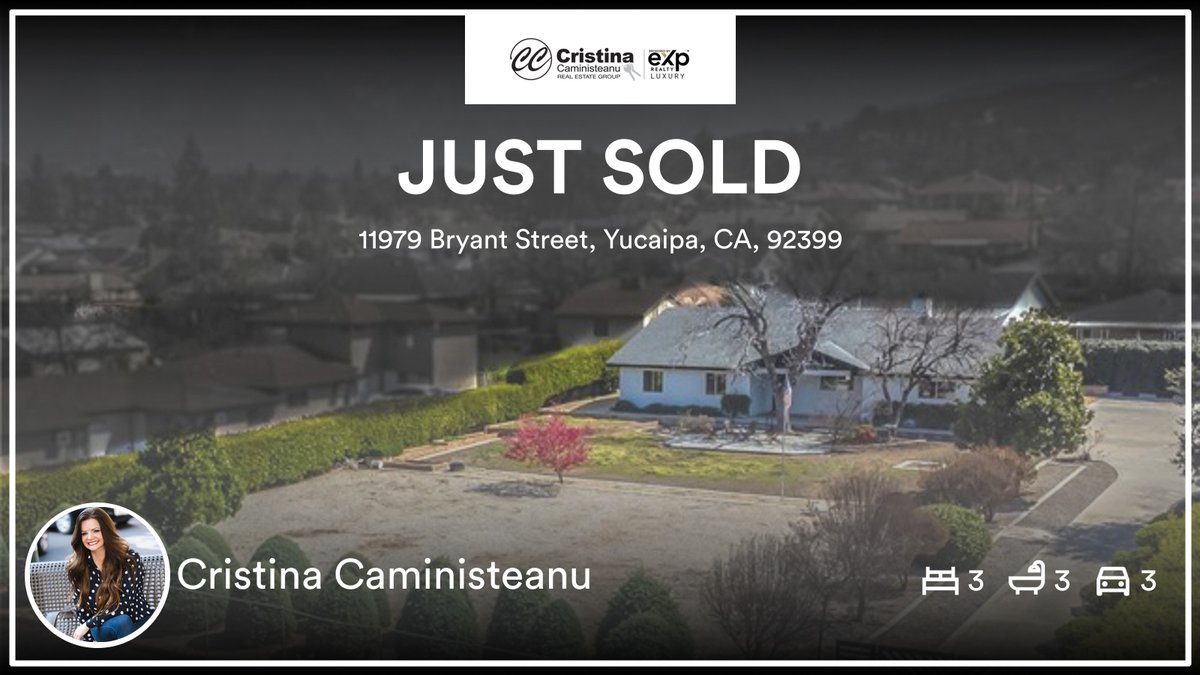 🛌 3 🛀 3 🚘 3
📍 11979 Bryant Street, Yucaipa, CA, 92399

My latest sale on RateMyAgent.
 01304425
rma.reviews/vWM06cXv0Pap

...
#ratemyagent #realestate #Caministeanu_Team