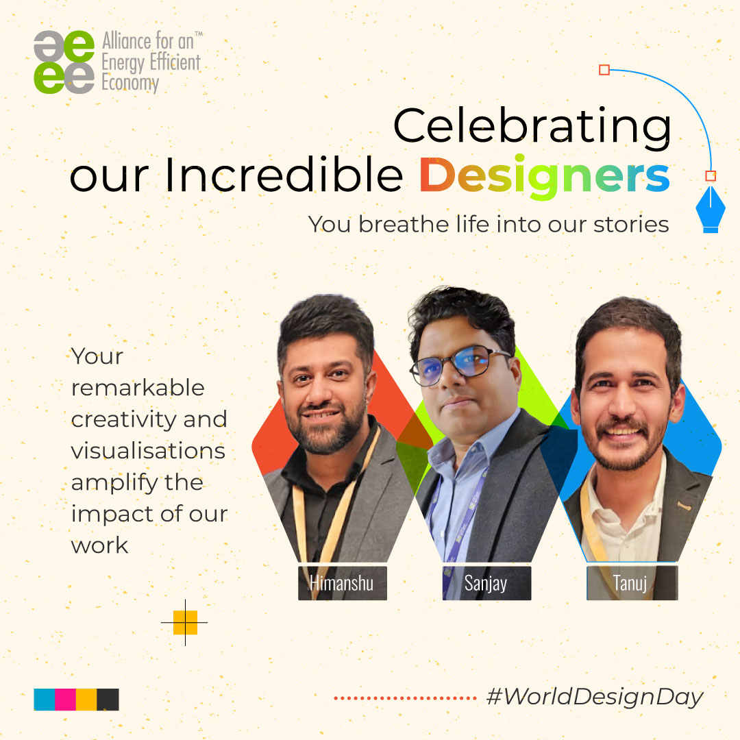 #Gratitude #DesignTeam #AEEE
This #WorldDesignDay, a big shout out to our amazing designers Himanshu, Sanjay, and Tanuj for their creativity and dedication! Your creations bring our work alive and amplify impact. Thank you!

#RISE #WorldDesignDay #DesignsforChange  #Designers