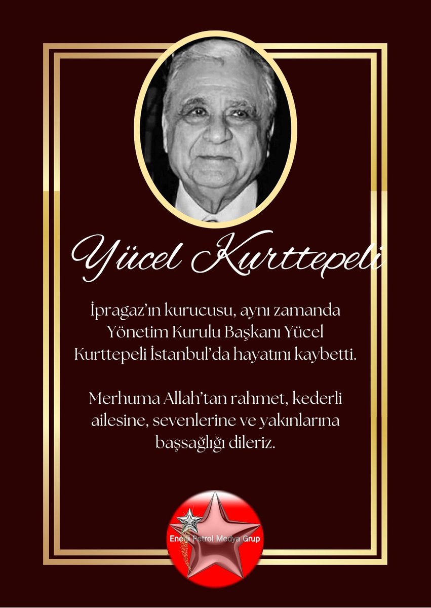 İpragaz’ın kurucusu Yücel Kurttepeli hayatını kaybetti

turkisdunyasihaber.com/2024/04/26/ipr…
@IpragazAS
#işdünyası #türkiye #ipragaz #YücelKurttepeli
