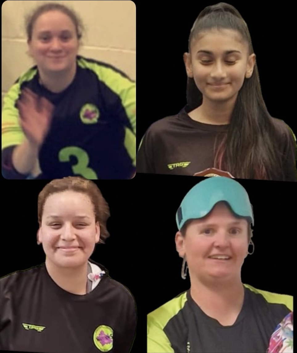 Four of our warriors have arrived and are raring to go for @GoalballUK’s This Girl Can Open competition in Birmingham. They are all excited to be playing with a mixture of players across the country! Good luck everyone🙌 #GirlPower #GoalballFamily🔵💙