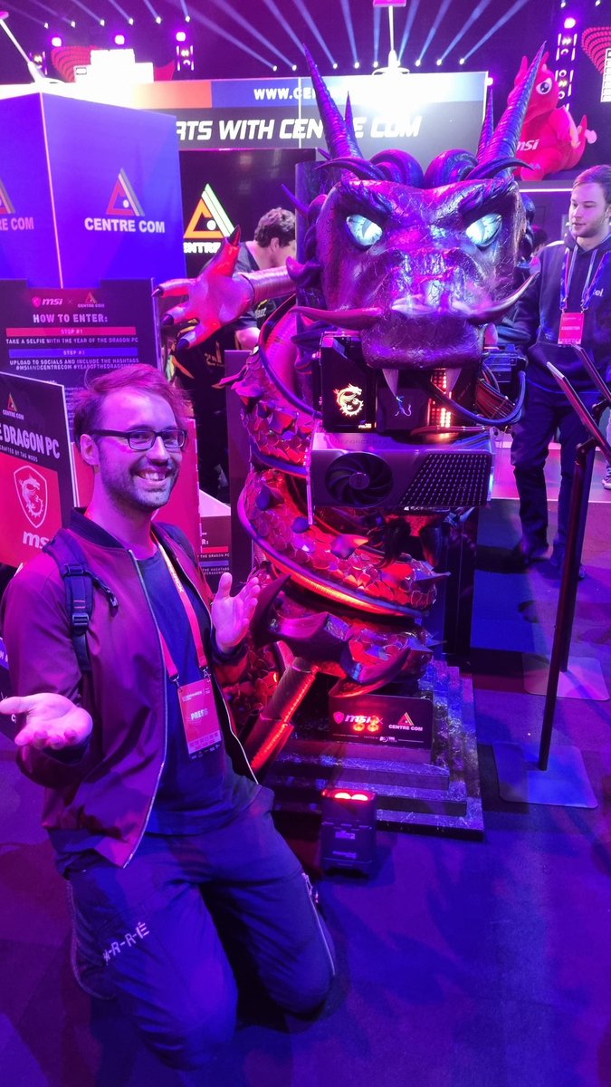 #msiandcentrecom Come meet the dragon at Dreamhack 2024!! <a href="/ACulinas/">Anthony Culinas</a> already has 🤣🤣🤣