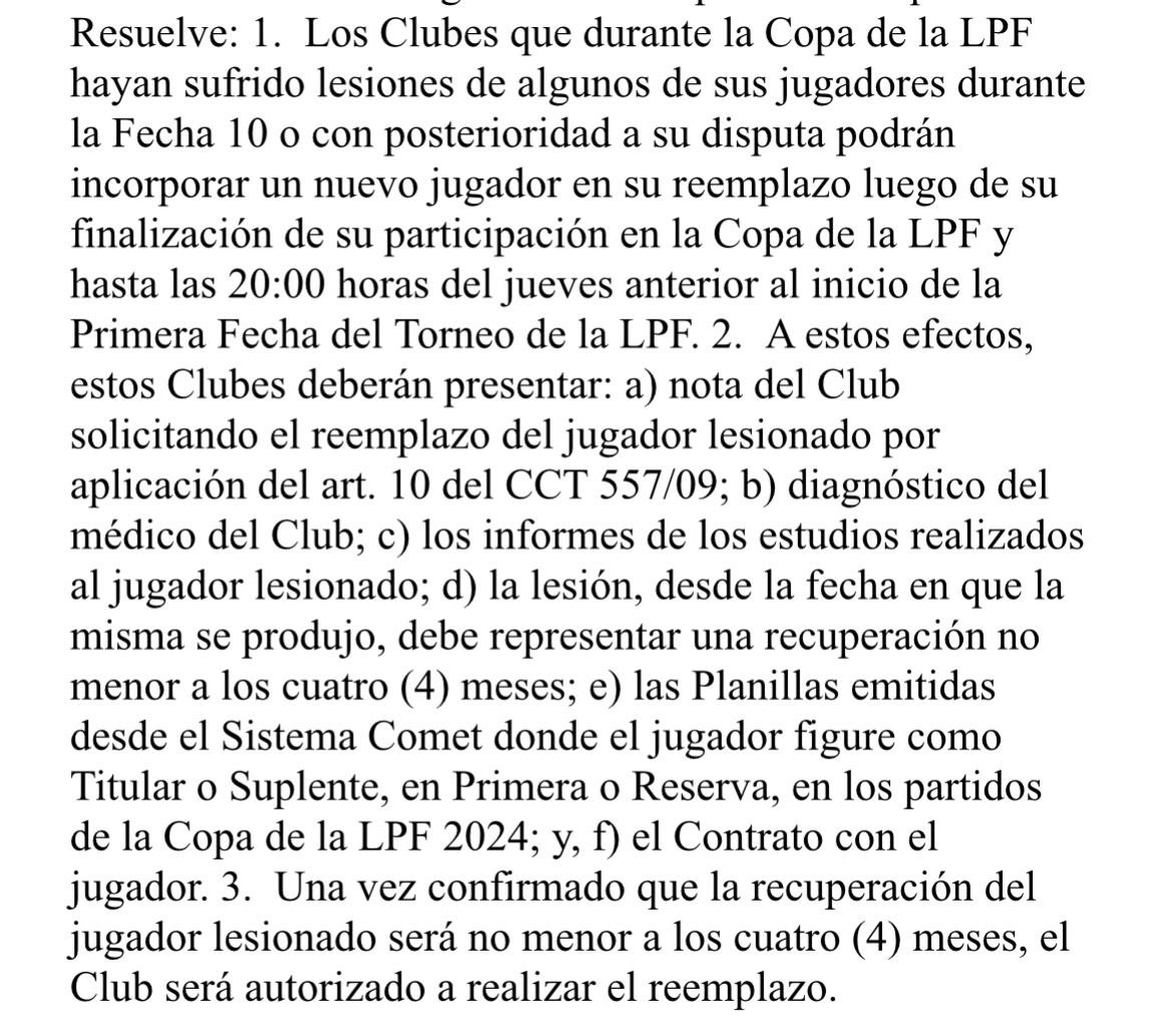 🚨Atención! @afa y @LigaAFA CONFIRMAN que los clubes cuyos jugadores hayan sufrido lesiones GRAVES después de la fecha 10 de la #CopaDeLaLiga PODRÁN incorporar un refuerzo SIN NECESIDAD de esperar que se abra el libro de pases (será en la fecha 4 de #Liga)