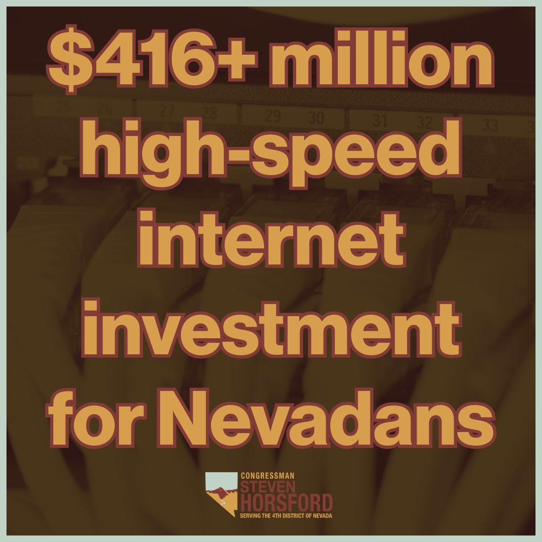 Great news! Nevada's plan to expand access to high-speed & reliable internet has been approved! This milestone gives Nevada access to over $416 million to connect communities across the state. I'm proud that we're advancing #InternetForAll & bridging the digital divide!