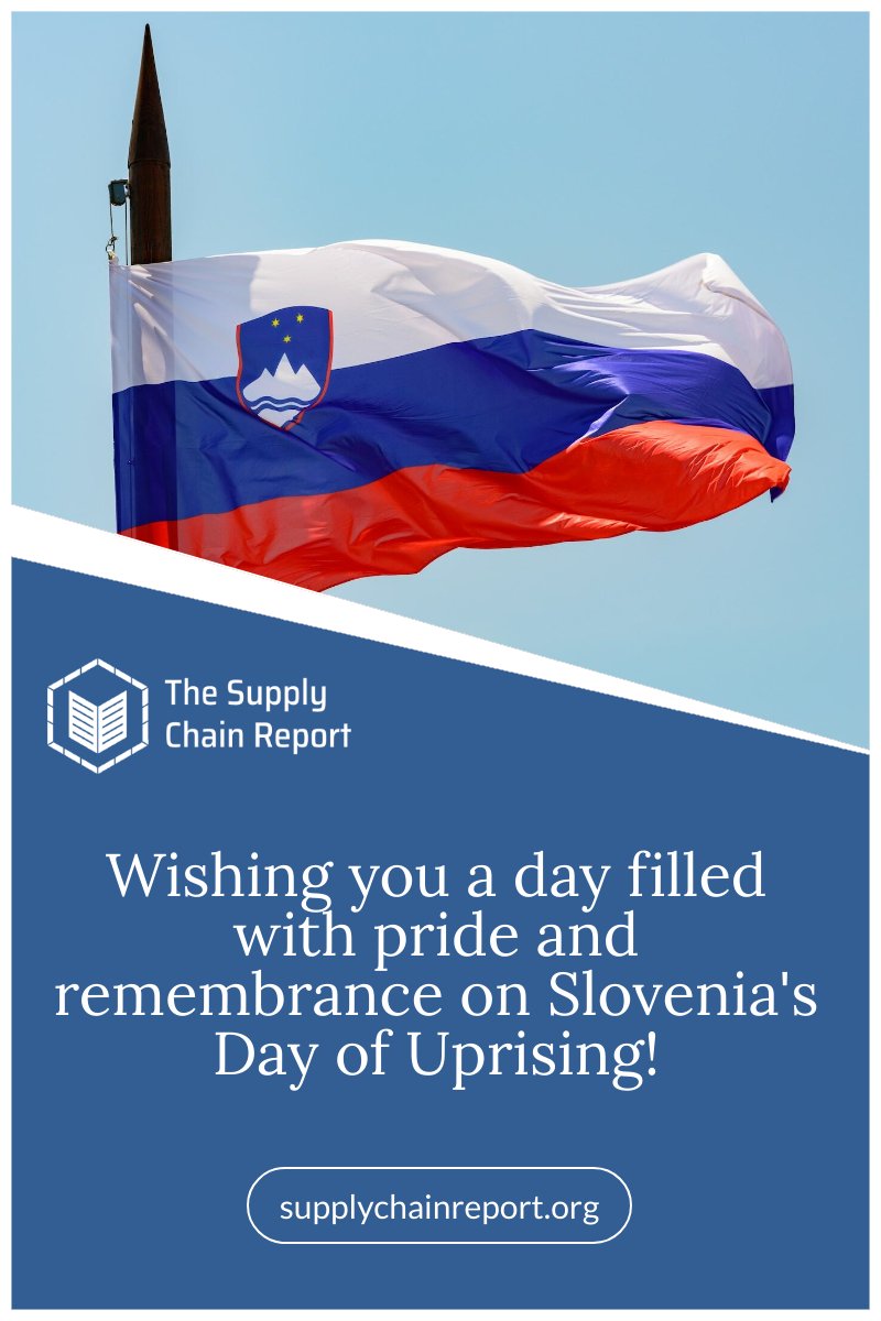 Wishing you a day filled with pride and remembrenace on Slovenia's Day of Uprising!
#Slovenia #DayOfUprising #PridefulMemories #SCR #SupplyChainReport