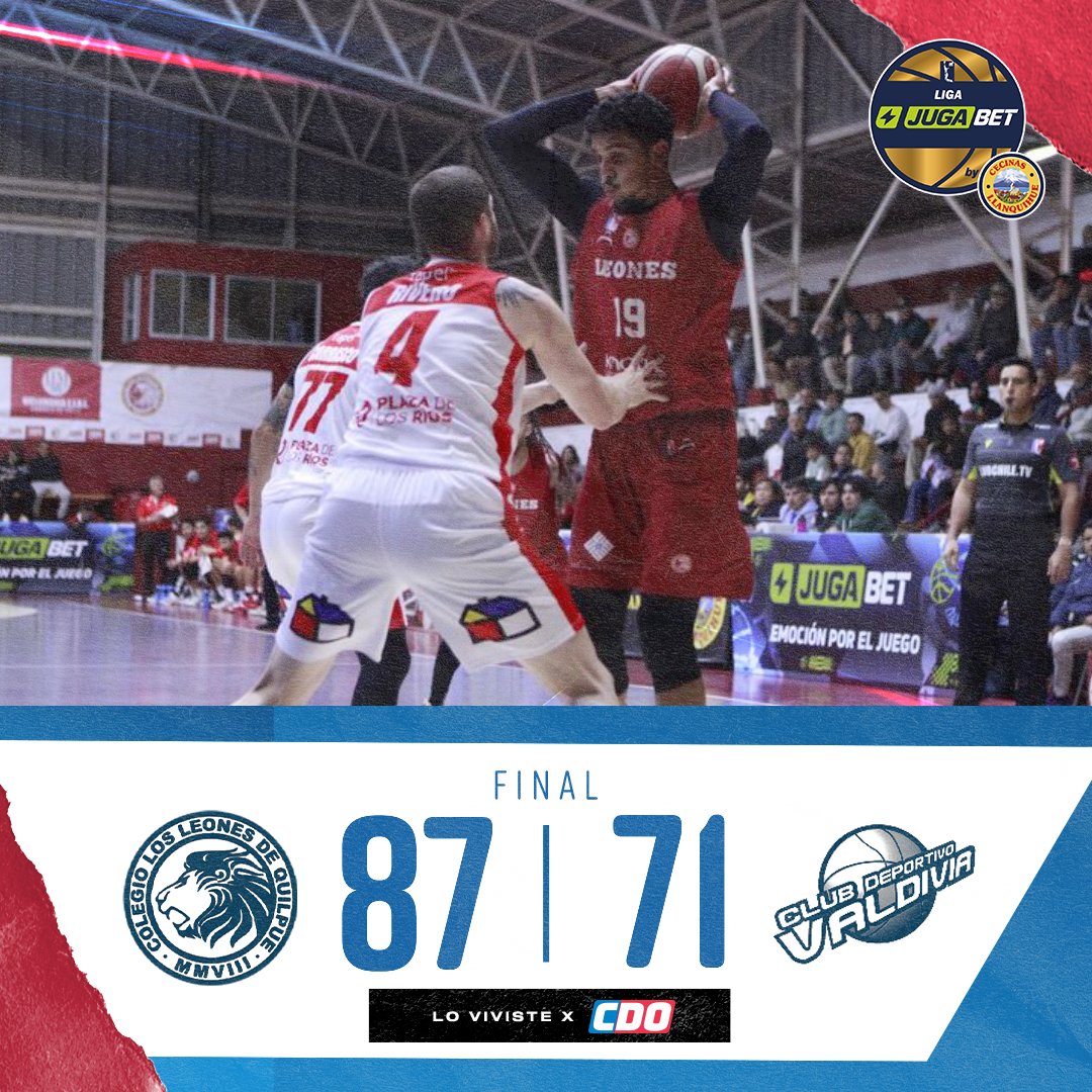 🦁Triunfo felino ante el CDV🏀

Los Leones suman otra victoria y se mantienen firmes en la lucha por el liderato de la #LigaJugaBetByCecinasLlanquihue 🔥

Revive el juego en cdomas.cl y la app CDO+📺💻📱

#LNBxCDO #CDOelCanalDeTodosLosDeportes