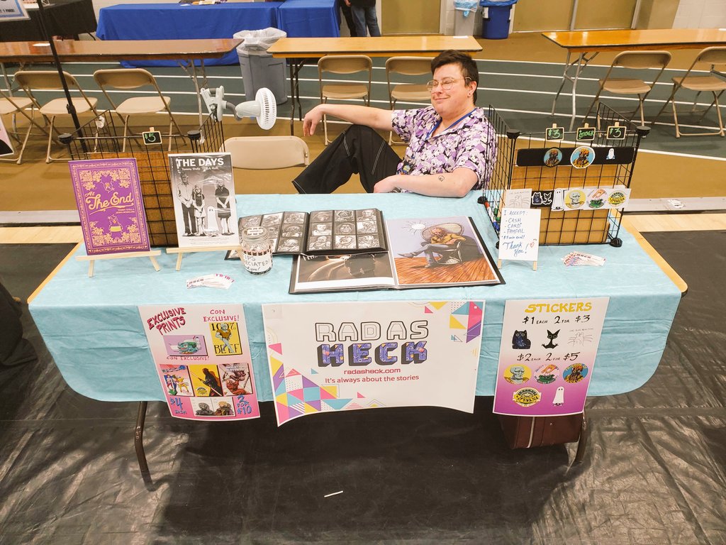 Rad_as_Heck's tweet photo. Check out this "Rad as Heck" setup we have over at the Four State Comic-Con at the Hagerstown Community College! Come check us out over at booth AA3 on April 27th and 28th! https://t.co/4Wn2ItHrZ3