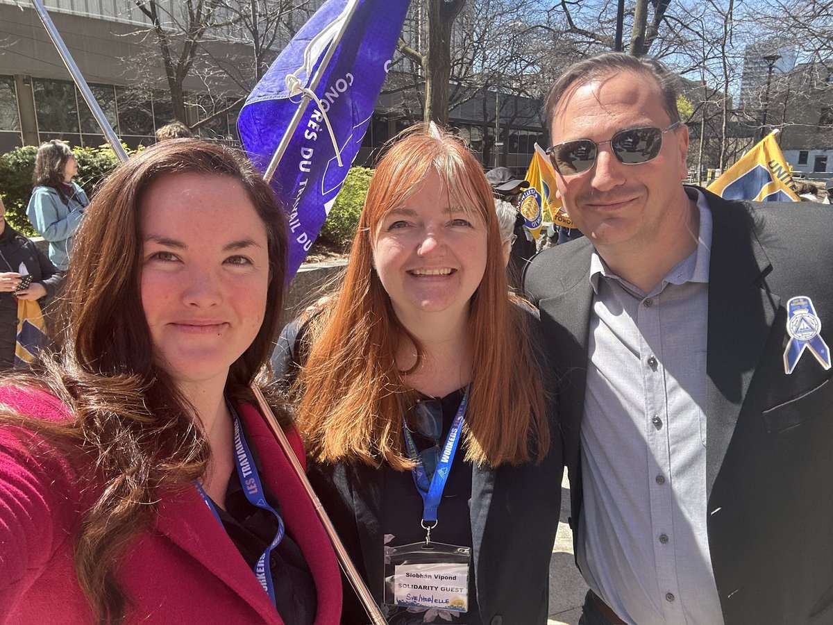 I want to thank @torontolabour for asking me to MC the Workers Day of Mourning event in Toronto today. As well, a huge thank you to my fellow @iatse58 members for making me and all of the speakers sound great. Also always great to see my @IATSECANADA kin @CLCVPSiobhan