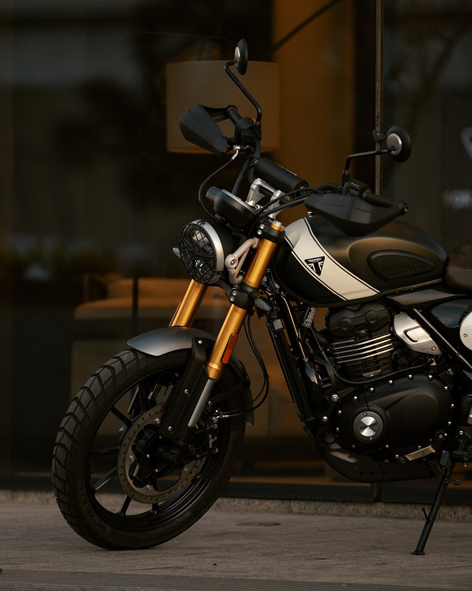 World-class engineering, premium components and a high-quality finish. The Scrambler 400 X is beautifully tough. #StartYourAdventure #Scrambler400X #Scrambler #ForTheRide #TriumphIndia #TriumphMotorcycles